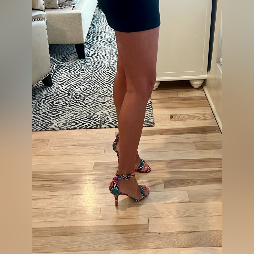 Pelle Moda Kallie Bright Snakeskin Heels - Picture 7 of 7